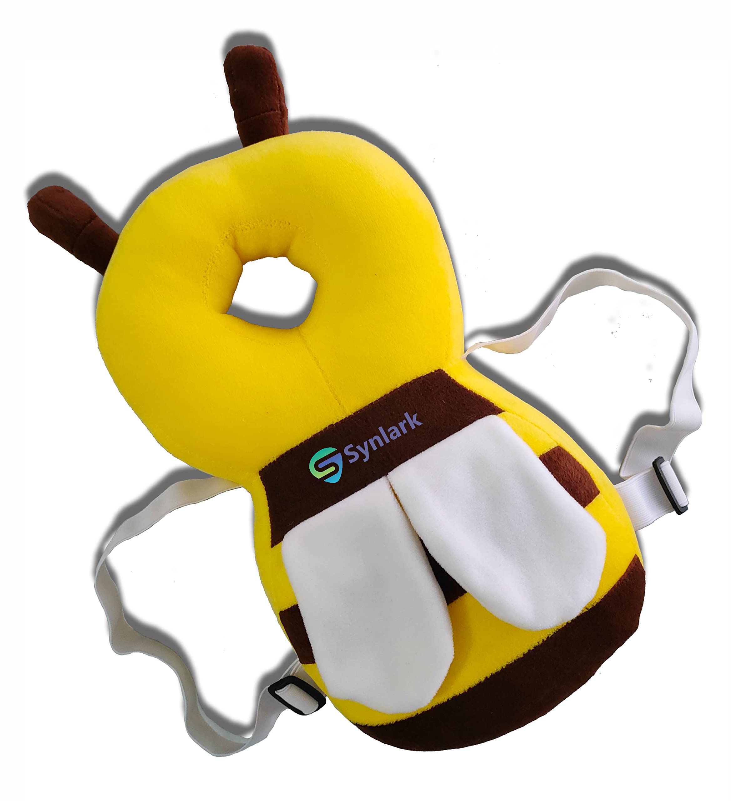 Synlark Baby Toddlers Kids Child Head Back Safety Protector Pad Cushion Pillow With Straps (001, Yellow),1 Count