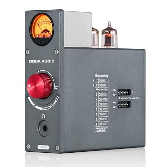 Douk Audio Tube Phono Preamp 6CS6 Headphone Amp for Turntable T4 Plus