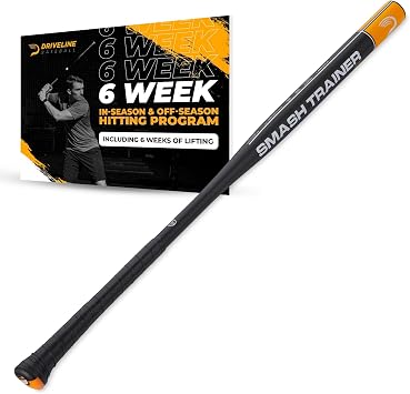 Driveline Baseball Skinny Smash Training Bat - 1.5" Barrel, 33" Aluminum Practice Bat for Enhanced Contact Precision and Barrel Control + Free 6-Week Hitting Program