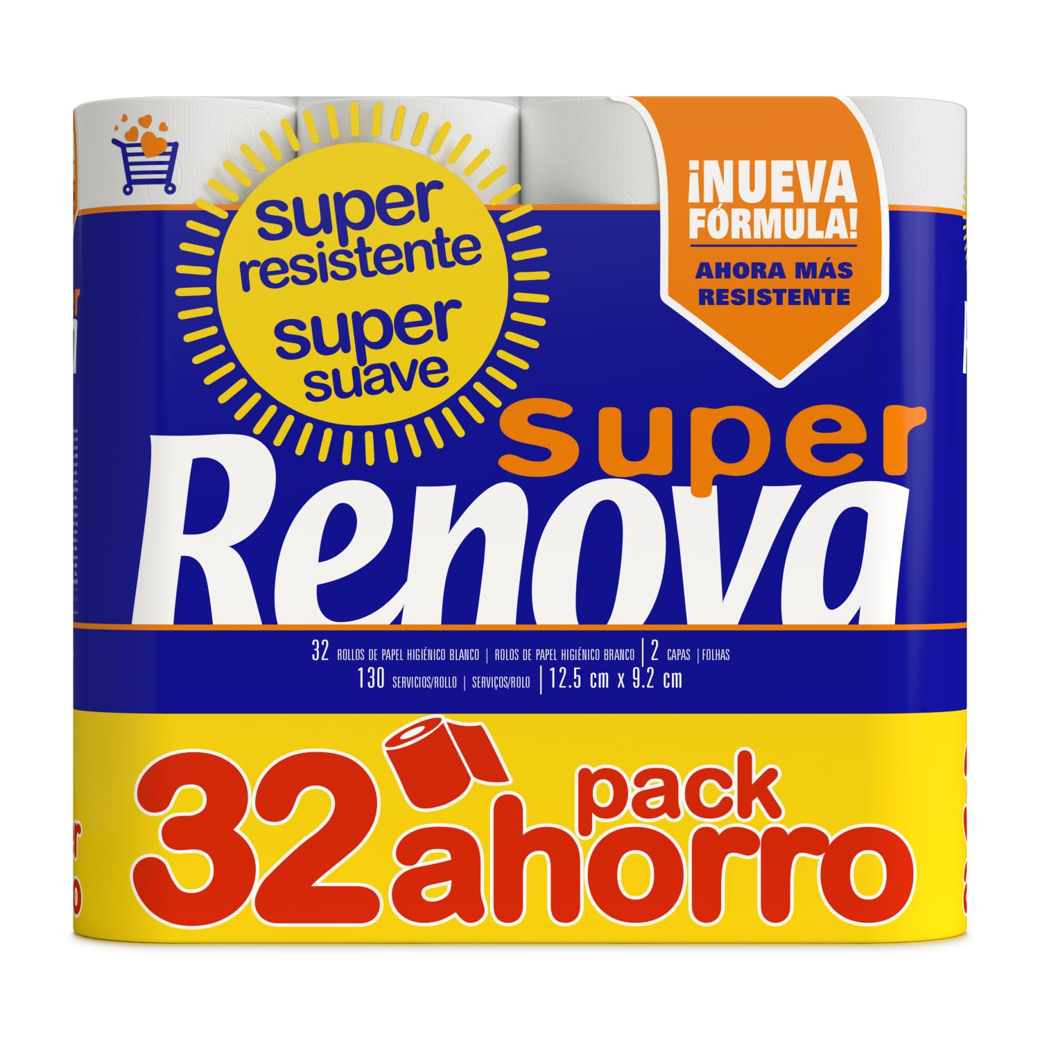Renova Papel higiénico Super Blanco - 32 rollos de papel