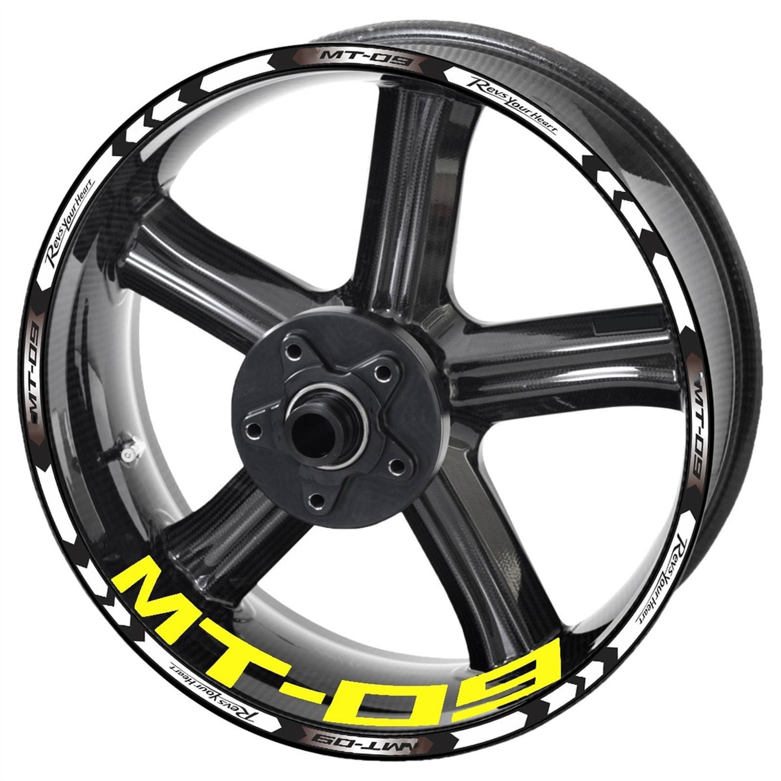 Reflective Motorcycle Mt09 Wheel Sticker Rim Decal Kit for Yamaha Mt 09 Sp 2020 2021(Color12)