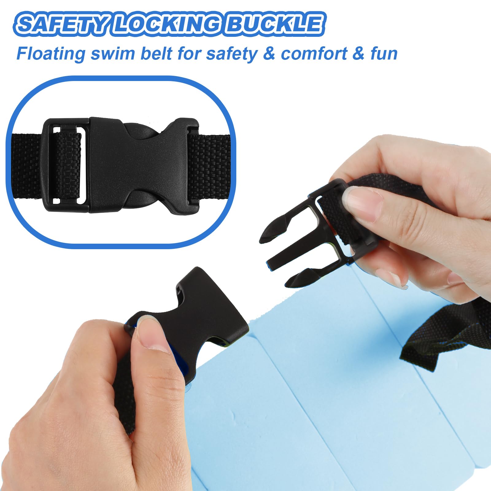 Ceinture de Piscine pour Les Enfants, Ceinture de Natation Enfant Réglables, équipée de 5 Nattes EVA, Adaptées aux Enfants de Plus de 30 kg - 5