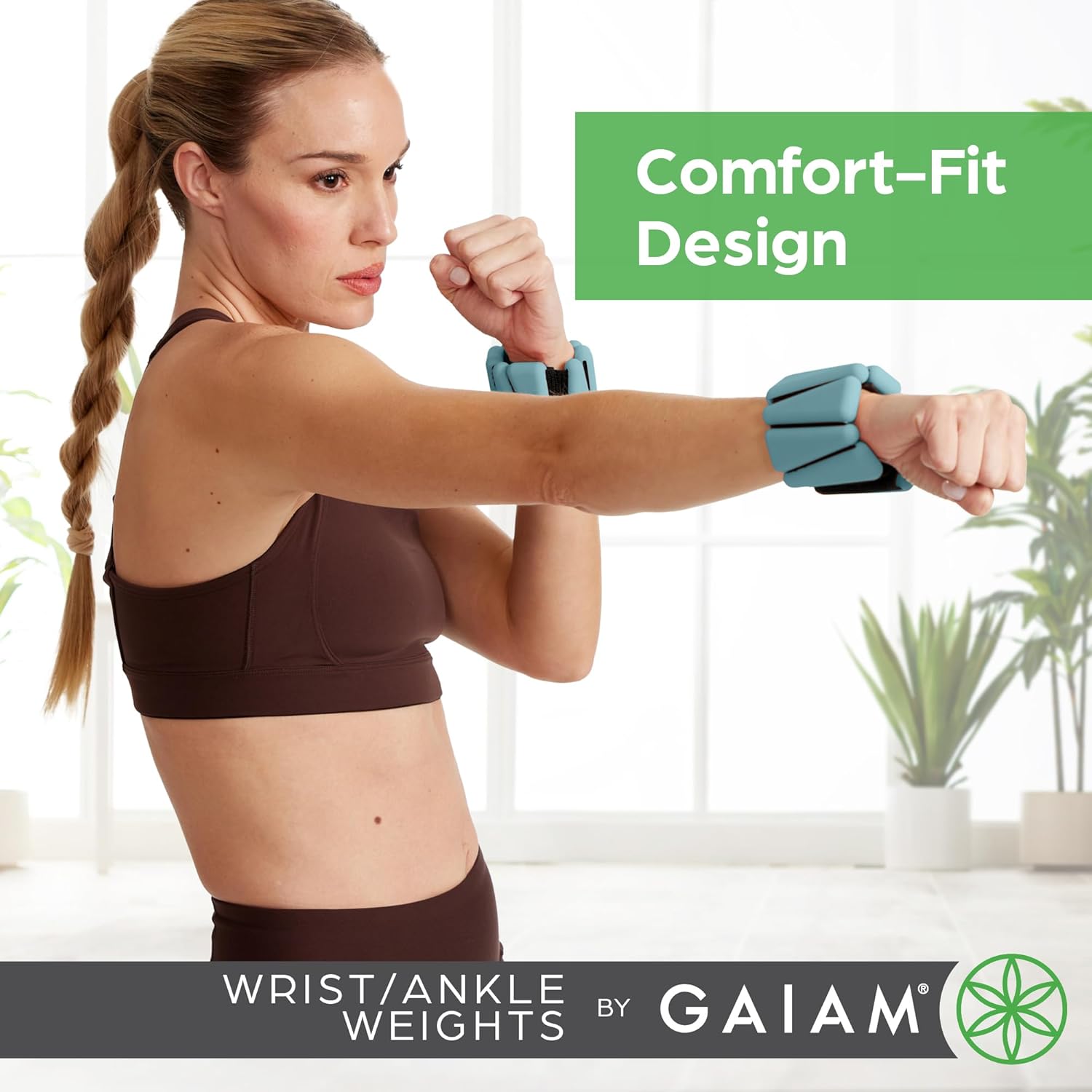 Gaiam Wrist and Ankle Weights, Wearable Bracelet to Strengthen, Tone & Sculpt, Adjustable Ankle Weights for Women & Men for Yoga, Dance, Pilates, Barre, Cardio, Home & Gym Use