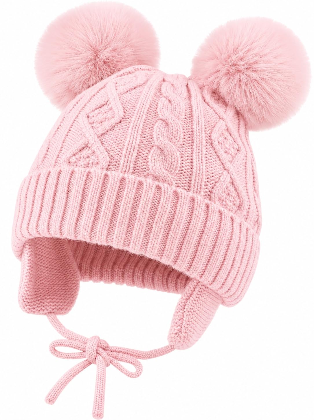 gajraj Baby Boys Girls Super Cute Warm Winter Woolen Skull Beanie Cap with Fur Inside| Double Pompom Baby Hat (Age: 6 Months to 6 Years)-picture-13
