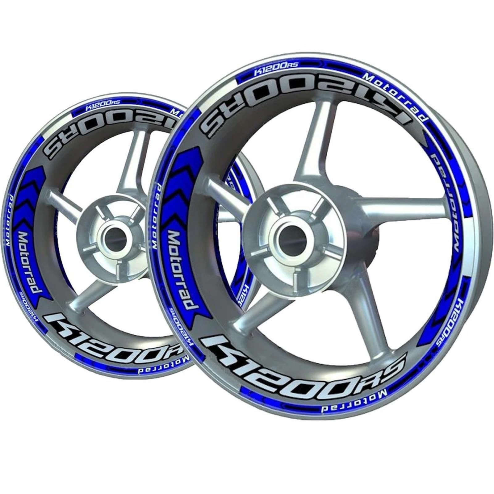 Motorrad-Radnabenaufkleber Motorrad-Felgenaufkleber Für K1200RS K 1200 RS K 1200RS Felgenaufkleber Radnabenaufkleber Reflektierende Felgenaufkleber Felgenrandaufkleber(Blau)