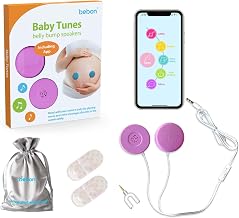 Baby-Bump Headphones – Plays and Shares Music, Sound and Voices to The Womb – Premium Baby Bump Speaker System – Including bebon Tunes APP (iOS and Android) (Purple)