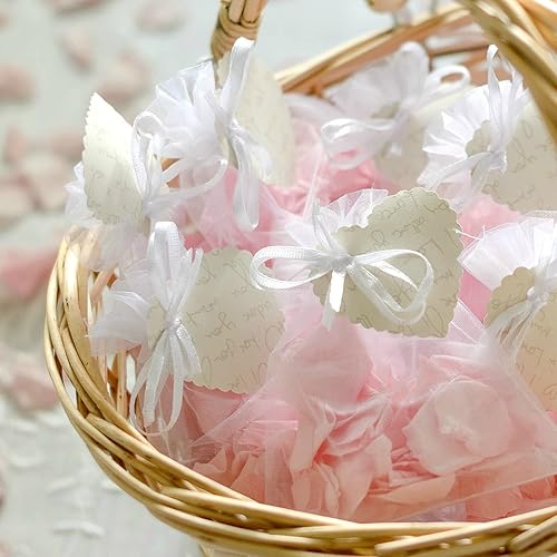 Miniatura 6 de joycraft 50 bolsas de organza, bolsas de regalo de 2.7 x 3.5 pulgadas, bolsas de tul transpirables con cordón, bolsa de malla transparente con