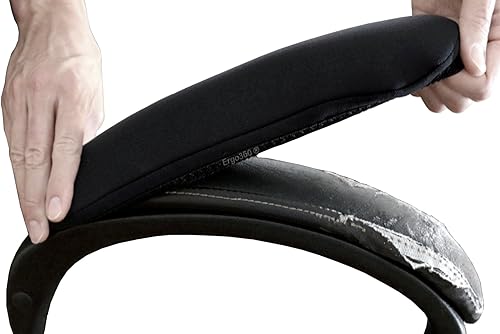 Fundas de neopreno suave para reposabrazos de silla que se estiran sobre los reposabrazos de 13 a 17 pulgadas. Restaura, protege y amortigua. Juego