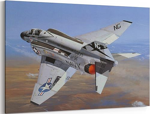 Lienzo decorativo para pared de avión F-4, póster de avión F-4 Phantom II Fighter Jet, decoración de pared de aviación, arte de pared de la fuerza