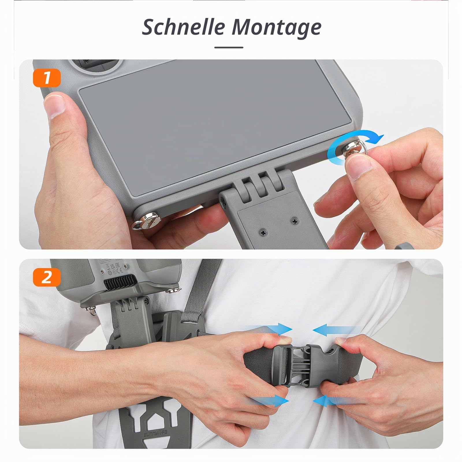 Für DJI RC 2/1 Fernbedienung Brustgurt Unterstützung Halterung, Mini 4 Pro/Mini 3 Pro/Mavic 3 Pro/Air 3 Drohne Zubehör Fernbedienung Halterung, Freihände Taille Unterstützung