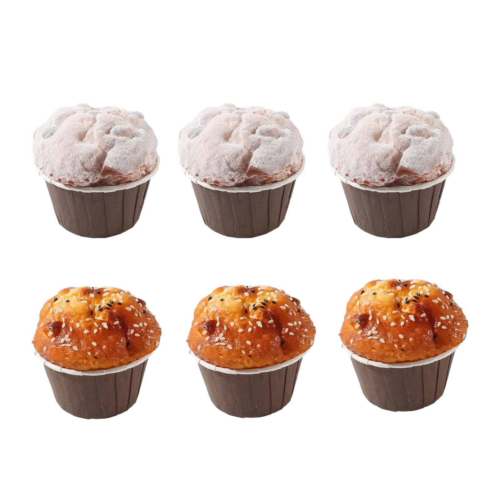 RXMORI 6 Pezzi Mini Torta Simulazione Artificiale Realistica, Fetta di Torta Finta Modello Alimentare, Torta Finta in PU per Decorazione, Pasticcini Simulati Torta Artificiale Dessert per Centrotavola