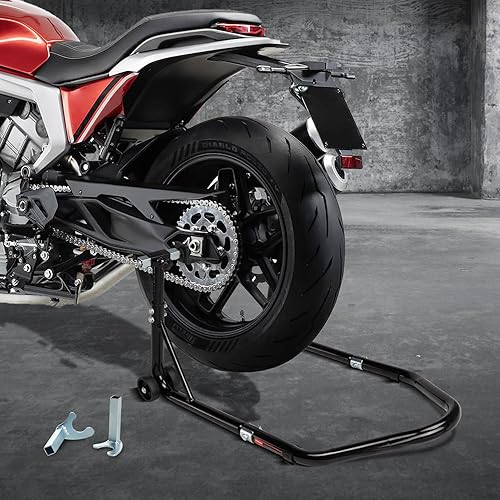 Vista 26 de Donext - Soporte para rueda trasera de motocicleta (850 lb), tamaño U color negro