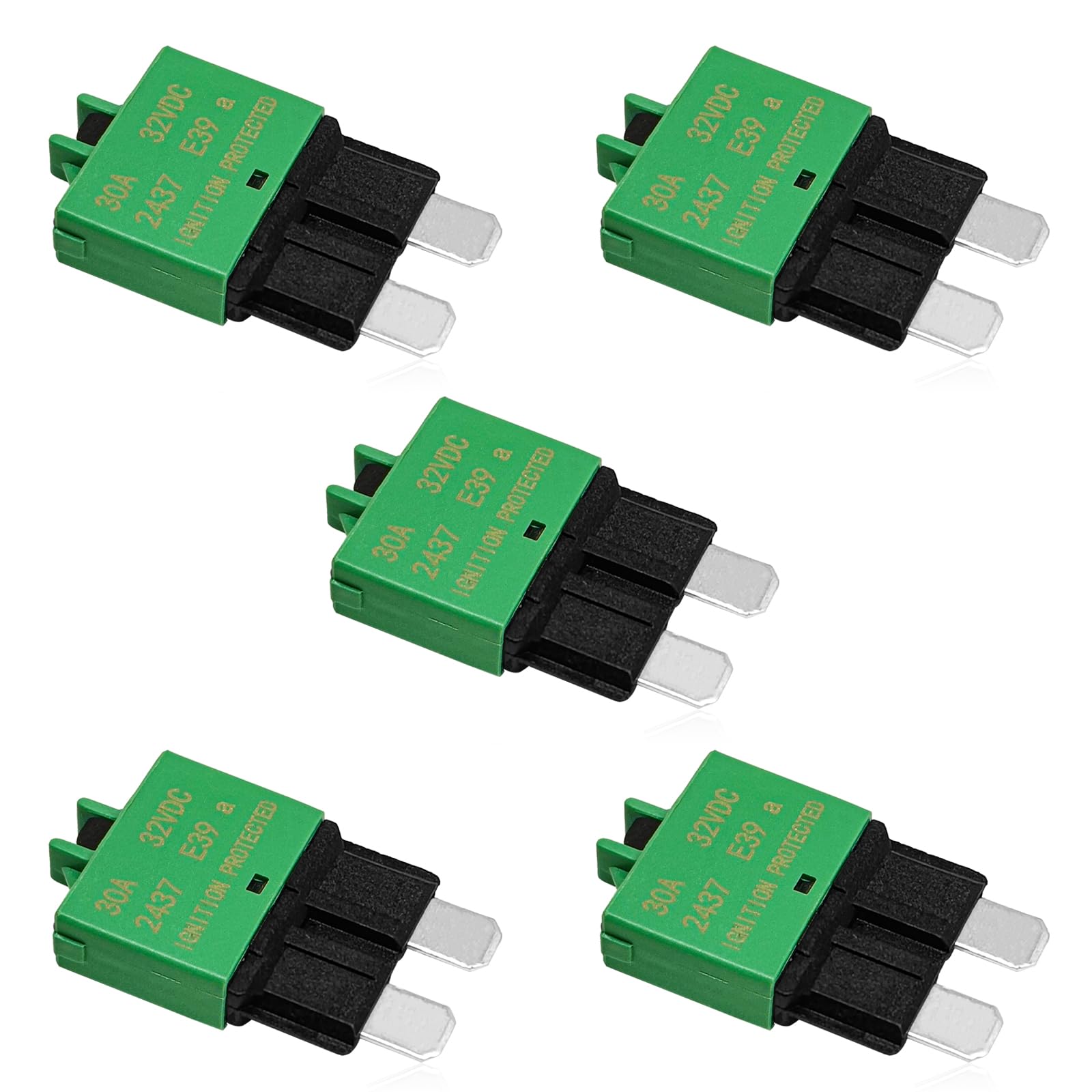 6pcs 32vdc Manual Reset Low Circuit Breaker Blade Fuse E39 ATC/ATO (5A 10A 15A 20A 25A 30A) — Amazon image 12