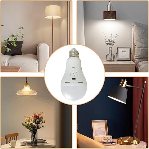 Miniatura 7 de Bombillas recargables con control remoto, batería de emergencia de 700 lm, 2600 mAh para cortes de energía y campamento al aire libre, 3 niveles