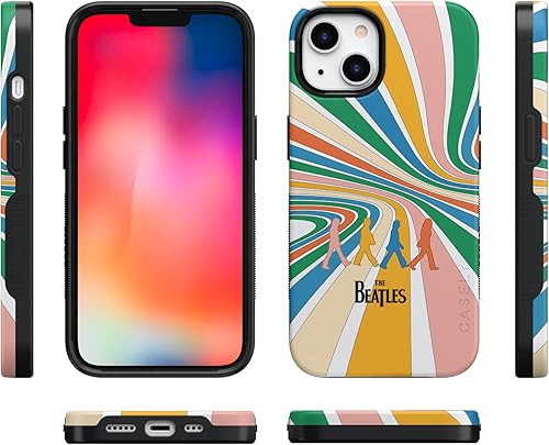 Vista 257 de Casely Funda para iPhone 13 Compatible con MagSafe Color Splash de medianoche Funda retro abstracta Color de medianoche Splash Abstracto
