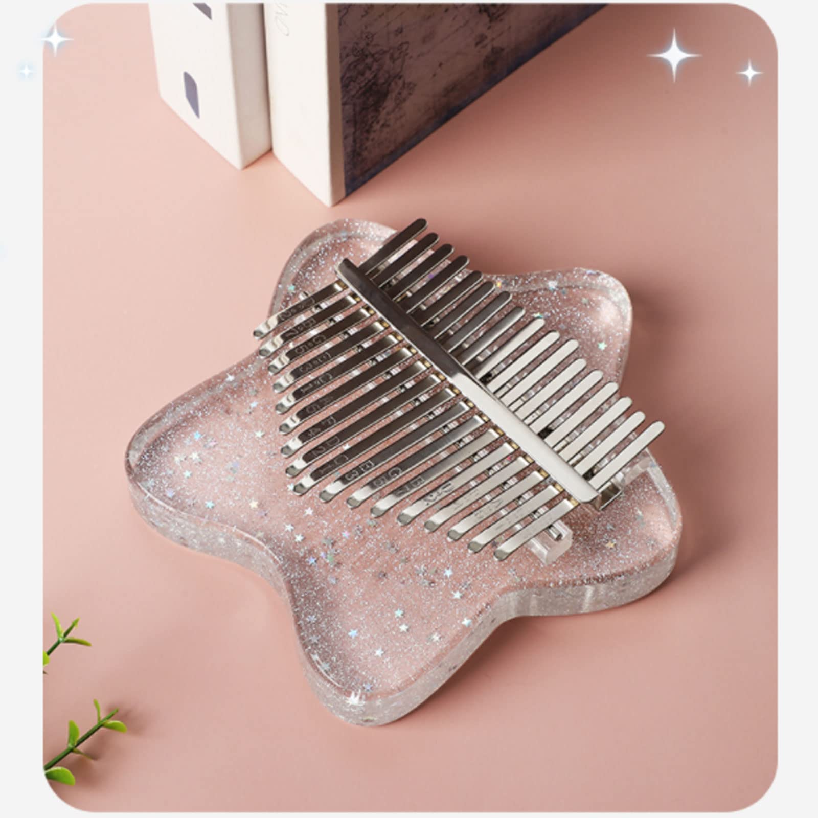 Suono Squisito Thumb Piano 17 Tasti Crystal Star Finger Piano in Acrilico ， 3 Diverse Forme ， Strumento Musicale Regalo per Principianti Amanti della Musica Facile da Giocare