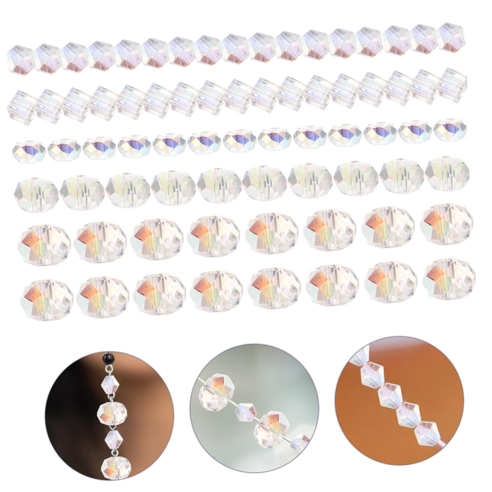 Tofficu 450stücke Ab Farbige Glasperlen Set Facettierte Schmuckperlen Für Armbänder Bastelprojekte Und Handmade Schmuckgestaltung