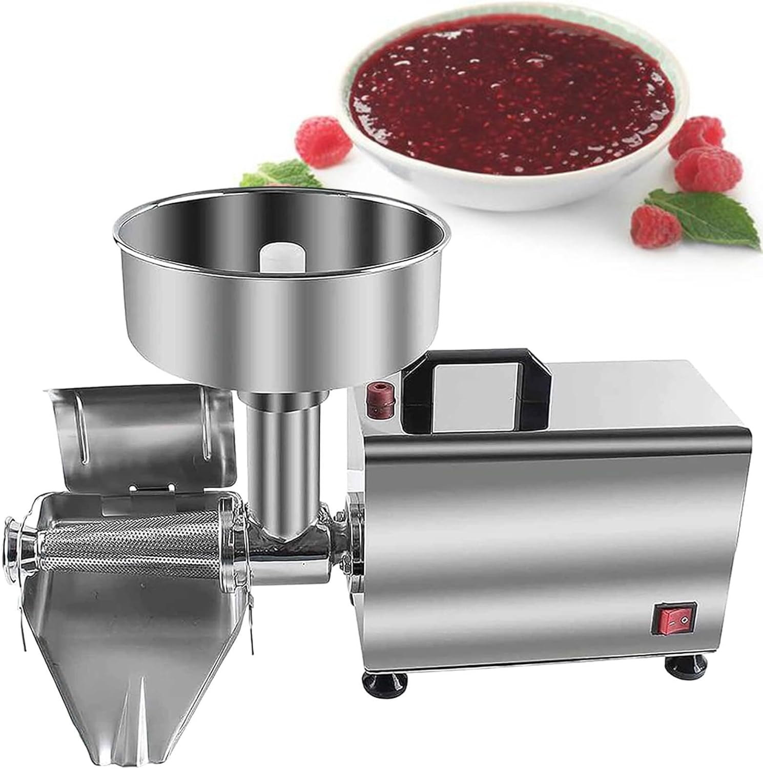 370W Electric Tomato Strainer Machine, Jams & Sauces Squeezer Maker, Stainless Steel, Commercial Electric Tomato Strainer Machine, Blueberry and More