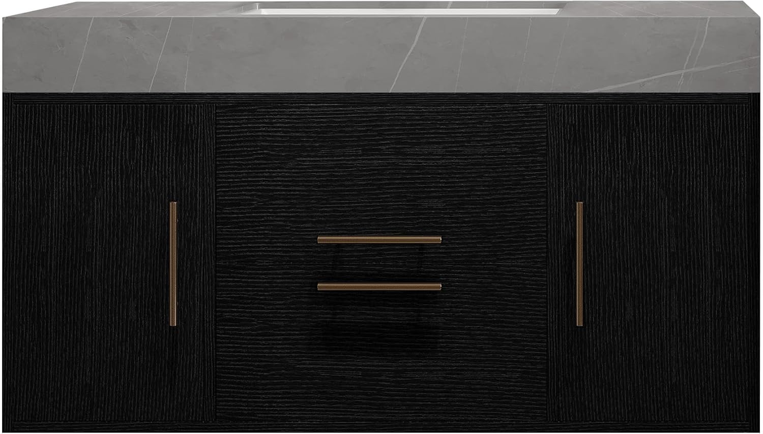 31.5" Bathroom Vanity with Ceramic Sink & MDF Top,Floating Vanity Bathroom Sink Cabinet Wall Mount with Hidden Drawers & Soft Closing Cabinet Door for Organizer