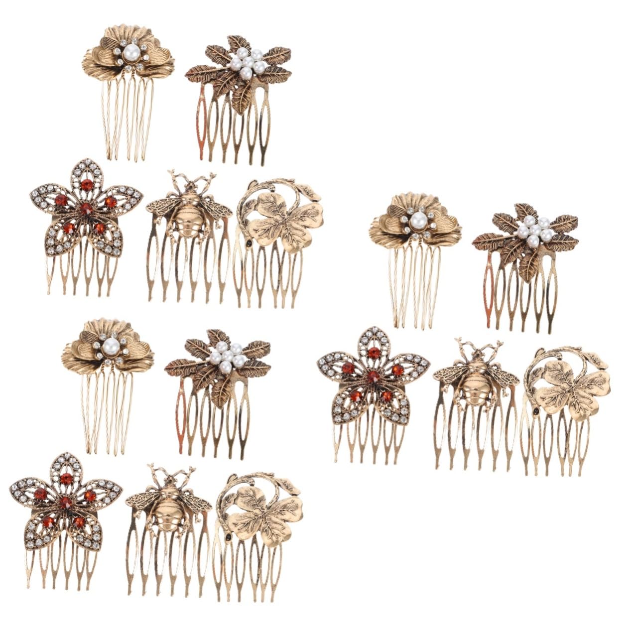 MAGICLULU 15 Piezas Peine De Pelo De Diamantes Retro Accesorios Para El Cabello De Boda Clips De Peine De De Pelo Horquillas Decorativas Horquilla De Elegante Clip De