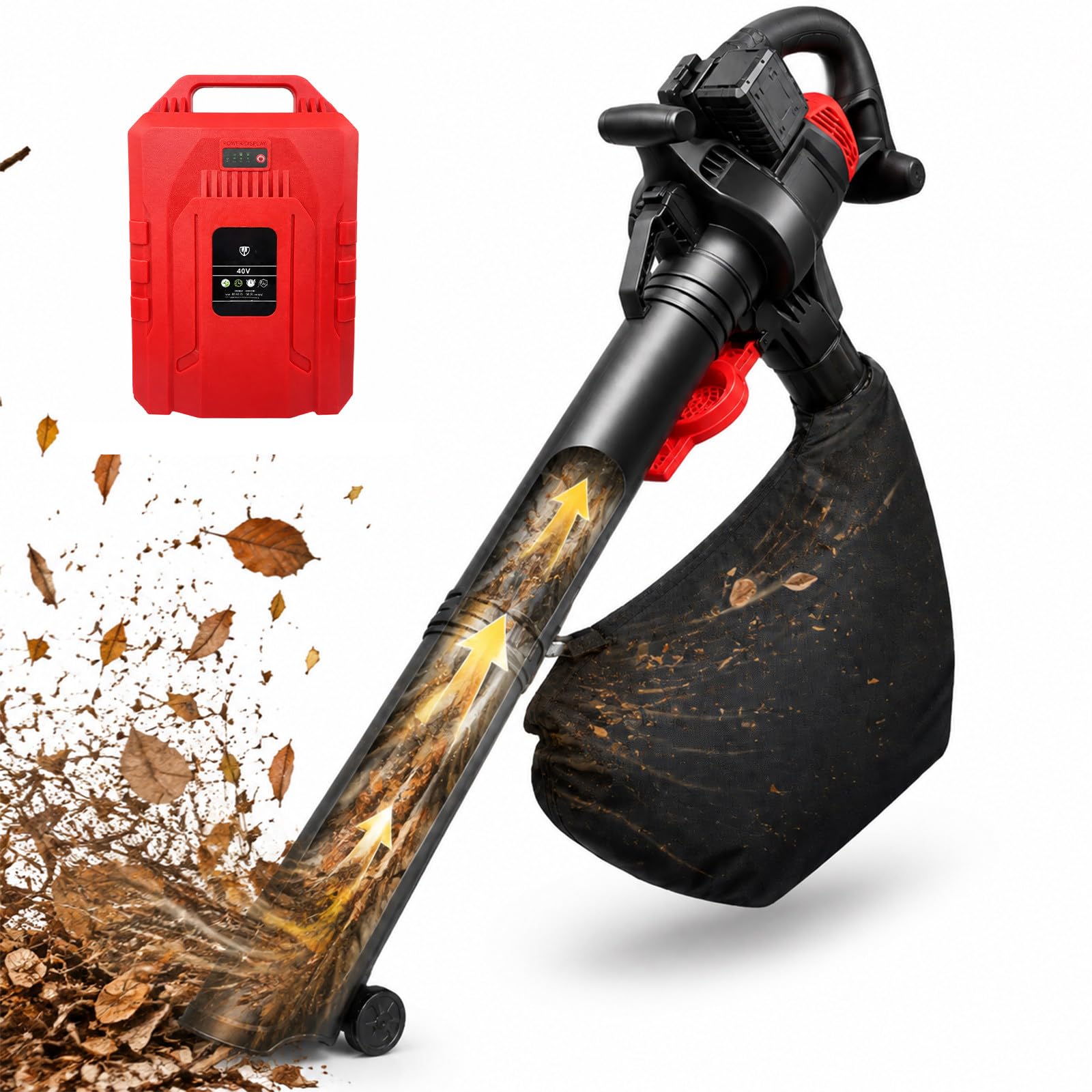 Souffleur Aspirateur Feuille Batterie 40V pour Jardin 20000mAh