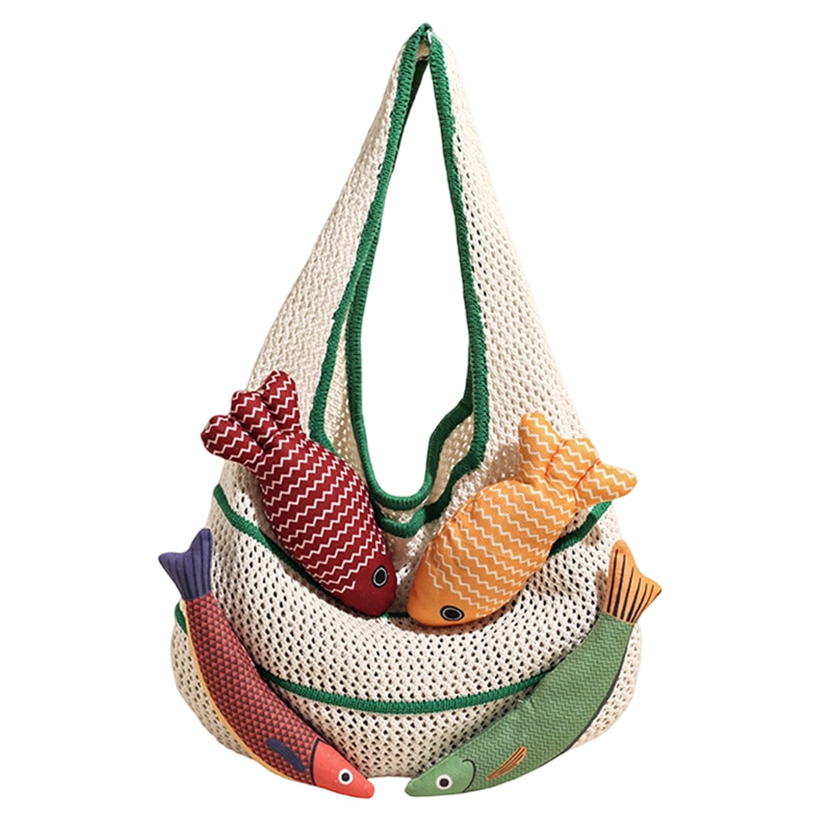 BWANGIAO Crochet Toted Bag,Mesh Beach Bag Knit Summers Hoboes Bags Vacation Toted Bags for Women Casual Shoulder Handbag