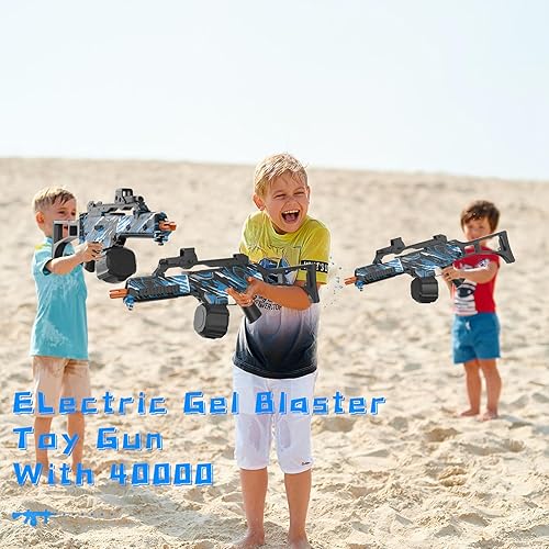 Miniatura 7 de JIFTOK - Pistola eléctrica de bolas de gel, lanzador automático de bolas de salpicaduras de alta velocidad con más de 40000 y gafas, juguetes