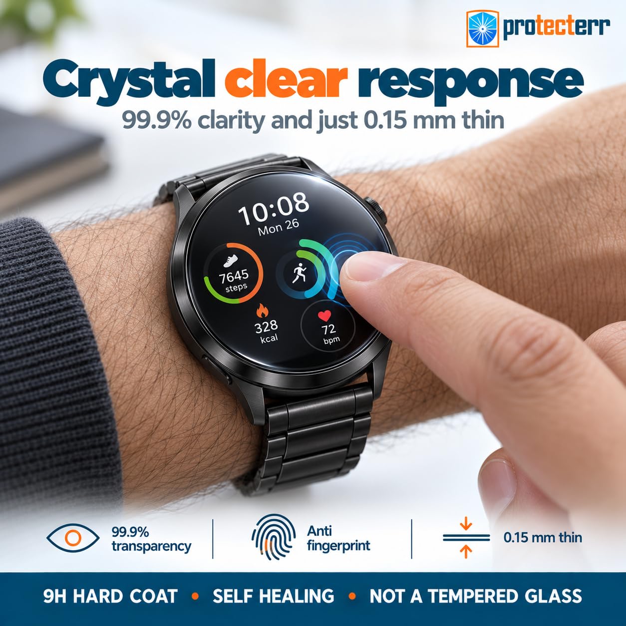 Garmin Forerunner 165 Screen Protector - 2 Pack -6