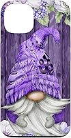 Vista 7 de Cute Purple Aesthetic Anemones Flower Pattern Lavender Gnome Case for iPhone 17
