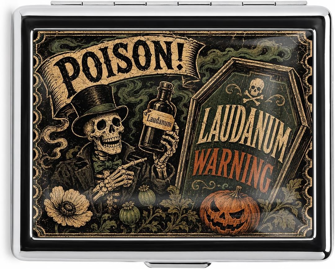 Pocket Pill Holder with 8 Compartments for Daily Carry, Laudanum