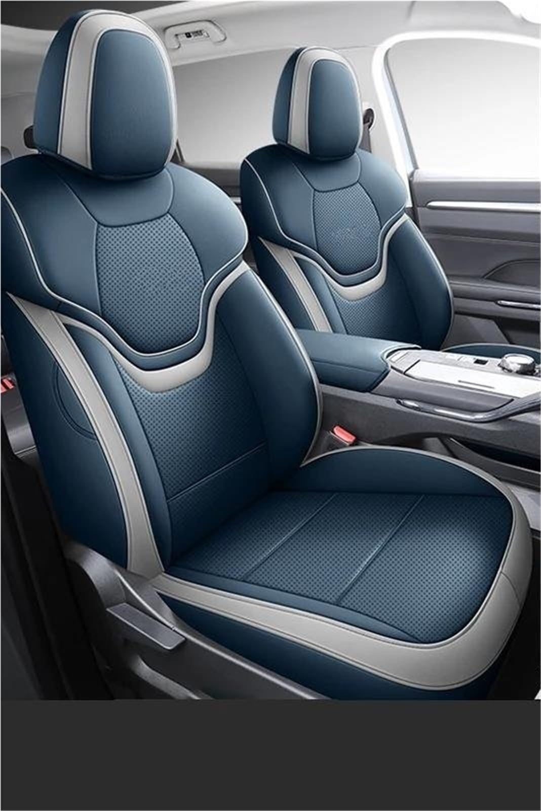 Housse de siège auto Haval H6 protégeant le cuir ventilé bleu à 360 degrés - 8