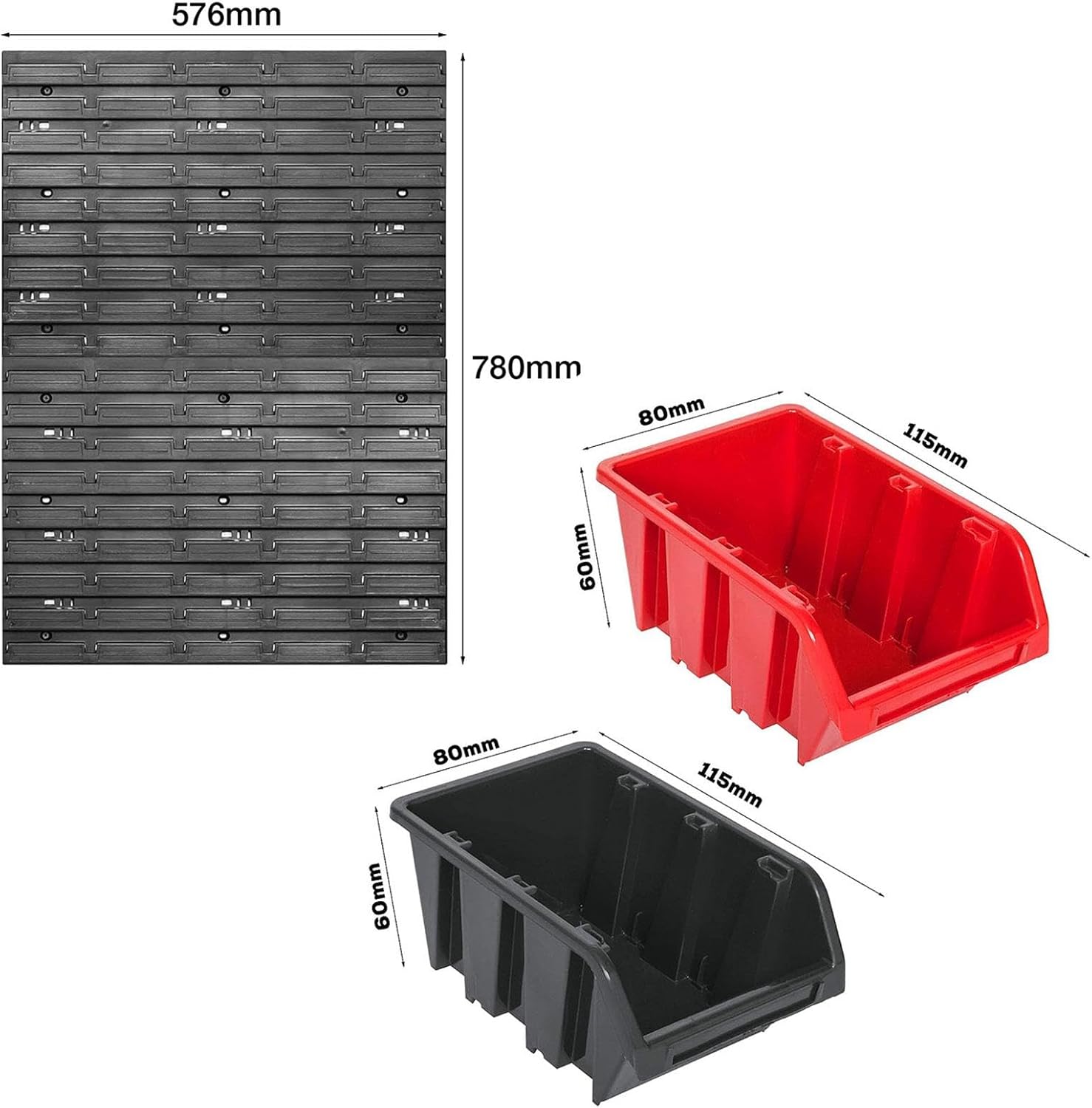 49x Wall Mounted Board Tool Organizer Set Hanging for Shed Home Workshop