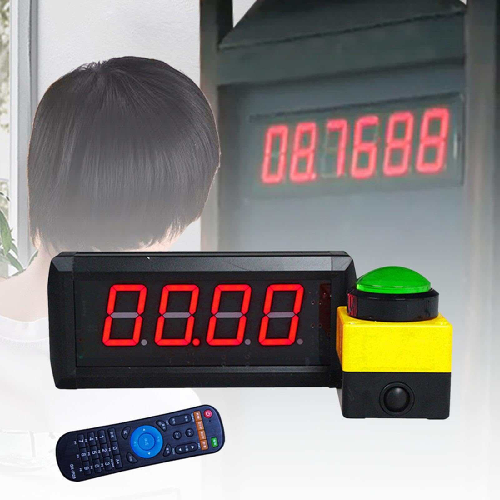 VUIUYOIES Reloj Temporizador portátil de aleación de Aluminio para Eventos promocionales, Reloj Temporizador con Pantalla LED, tamaño Compacto 15 m, Vacaciones claras.