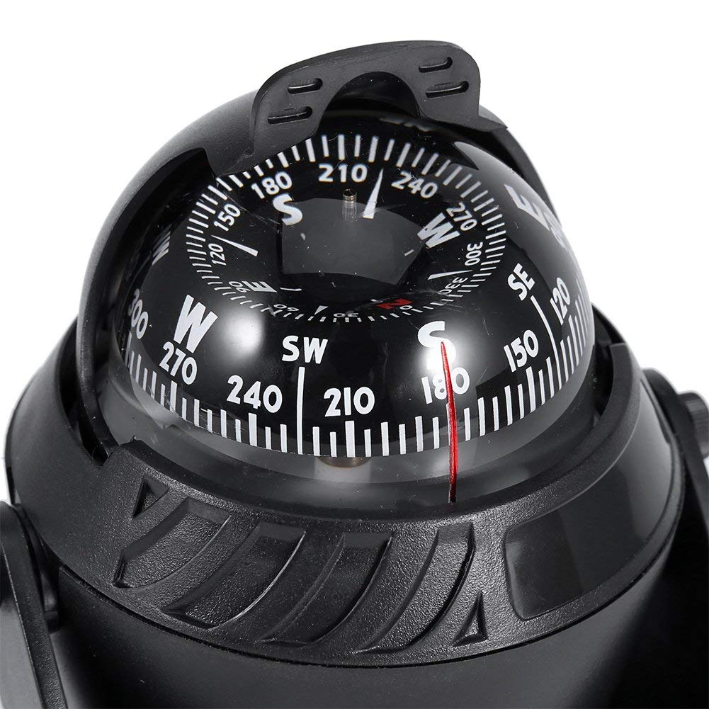 VGEBY Boussole pivotante, Boussole de Navigation électronique de Haute précision avec lumière LED pour Voiture de Bateau