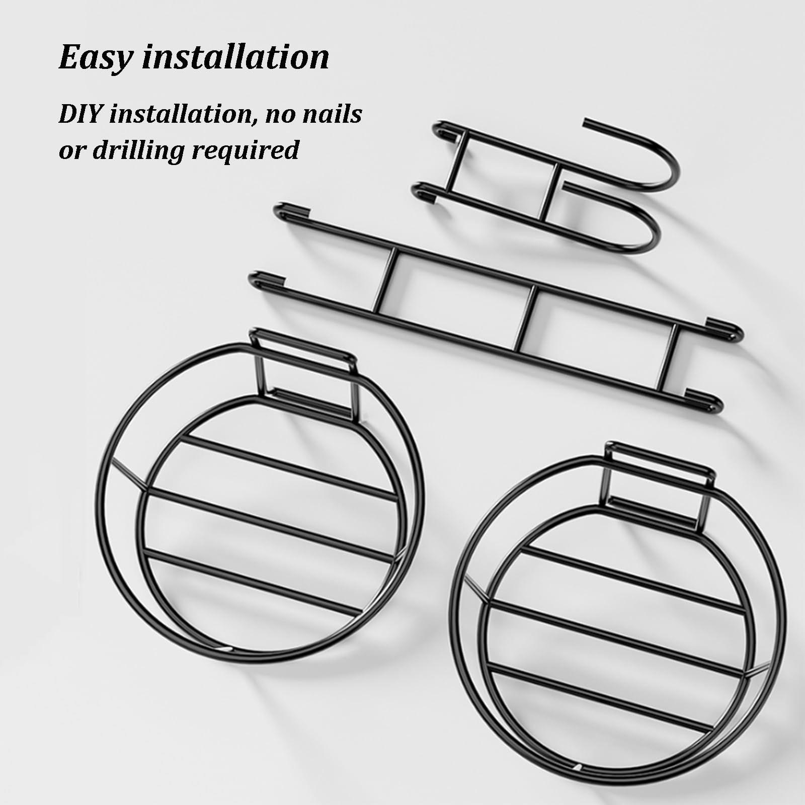 Soporte de hierro para macetas de balcón, diseño de gancho curvado, soporte reforzado para macetas para porche y patio, jardín, estante colgante duradero