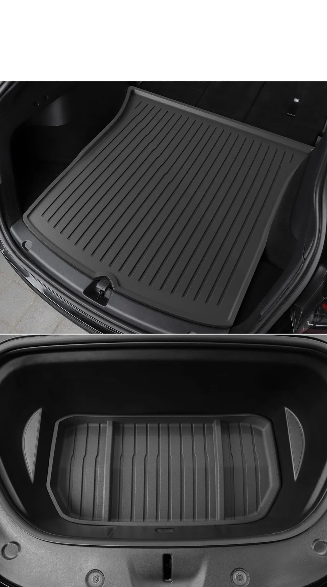 maty samochodowe Pasuje do Tesla Model 3 2021 2022 2023 dywaniki samochodowe mata wyłożenia podłogi bagażnika podkładka(M3 TRUNK 2PCS)