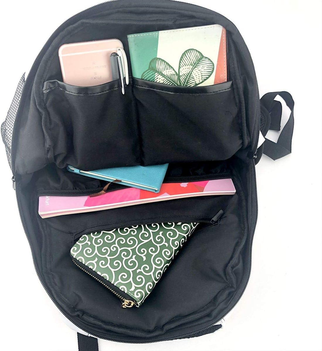 Limited Stock Yellow Sunflower Backpack Boys Girls Floral On Black Laptop Backpack Travel Bag Hiking Camping Daypack