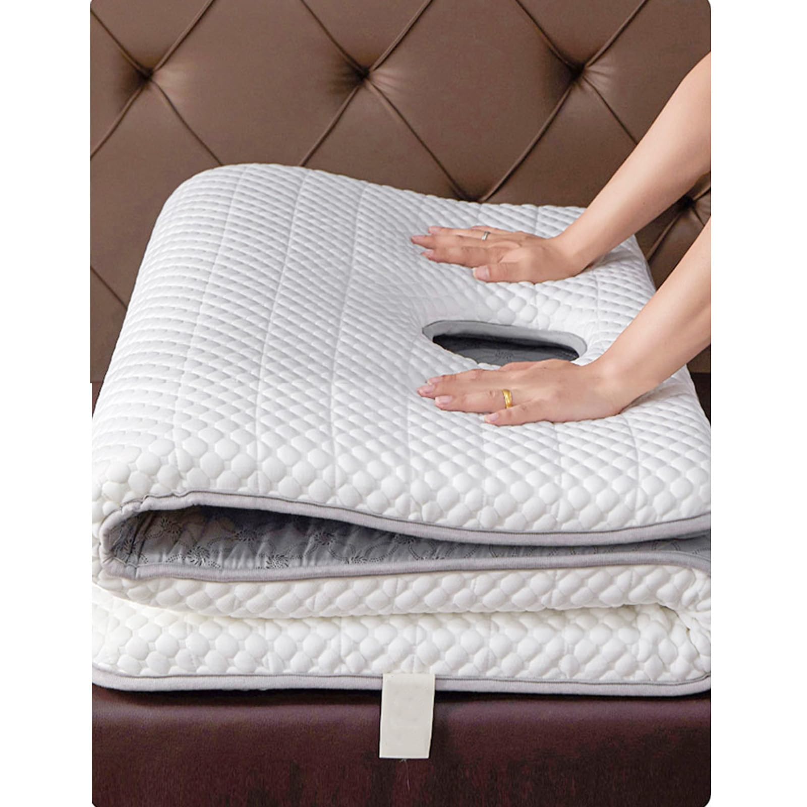 Oreiller de bain en mousse à mémoire de forme 3 cm d'épaisseur, coussin de spa carré/rond/trapézoïdal, appui-tête 70 x 185 cm pour un confort et une relaxation ultimes