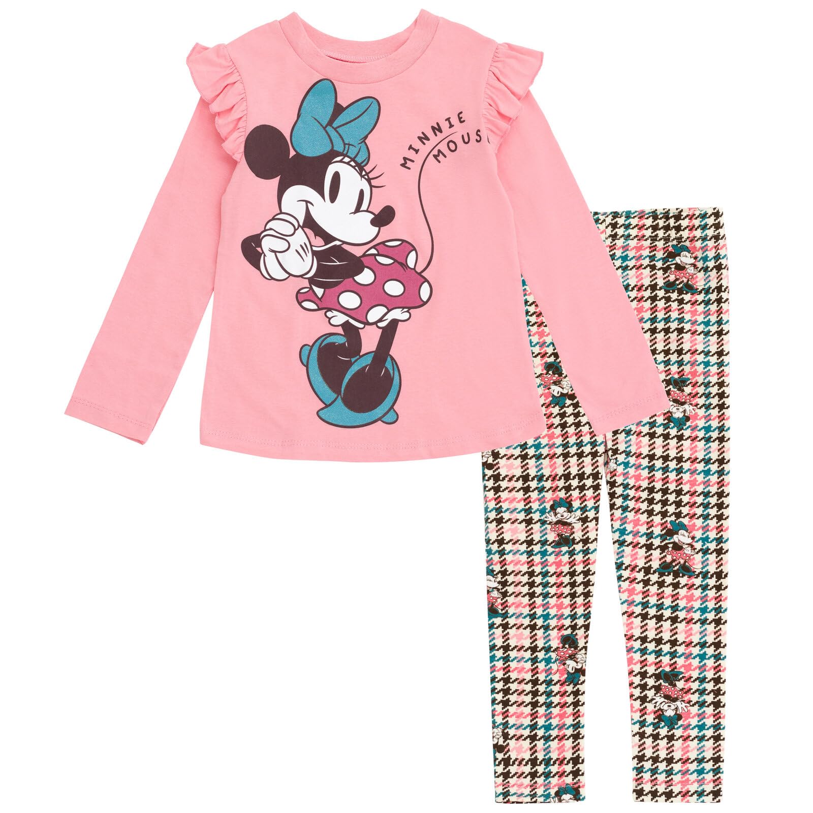 Disney Minnie Mouse Mickey Mouse T-Shirt and Leggings Outfit Set Infant to Big Kid