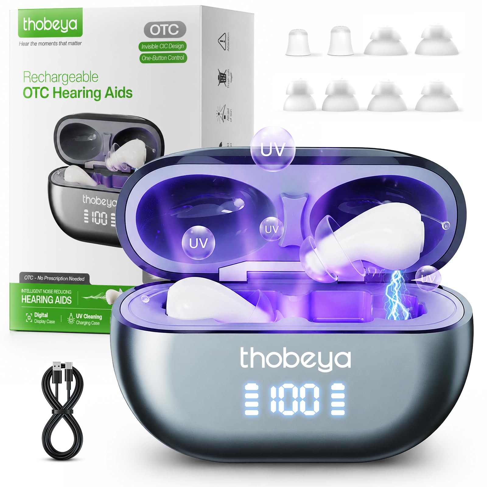 Photo 1 of THOBEYA Rechargeable OTC Hearing Aids