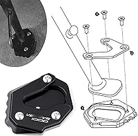 Vista 4 de Kickstand Foot Side Stand Extension Pad Support Plate for Kawasaki for VERSYS 1000 for VERSYS1000 2015-2019 2020 2021 2022 (Color Black)