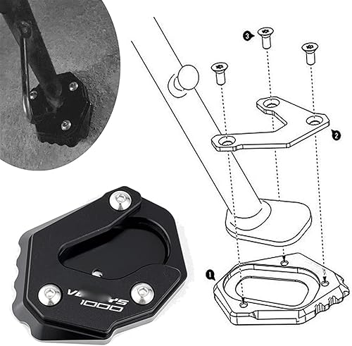 Miniatura 4 de EDKAY for Kawasaki for VERSYS 1000 for VERSYS1000 2015-2019 2020 2021 2022 Kickstand Foot Side Stand Extension Pad Support Plate Side Frame feet