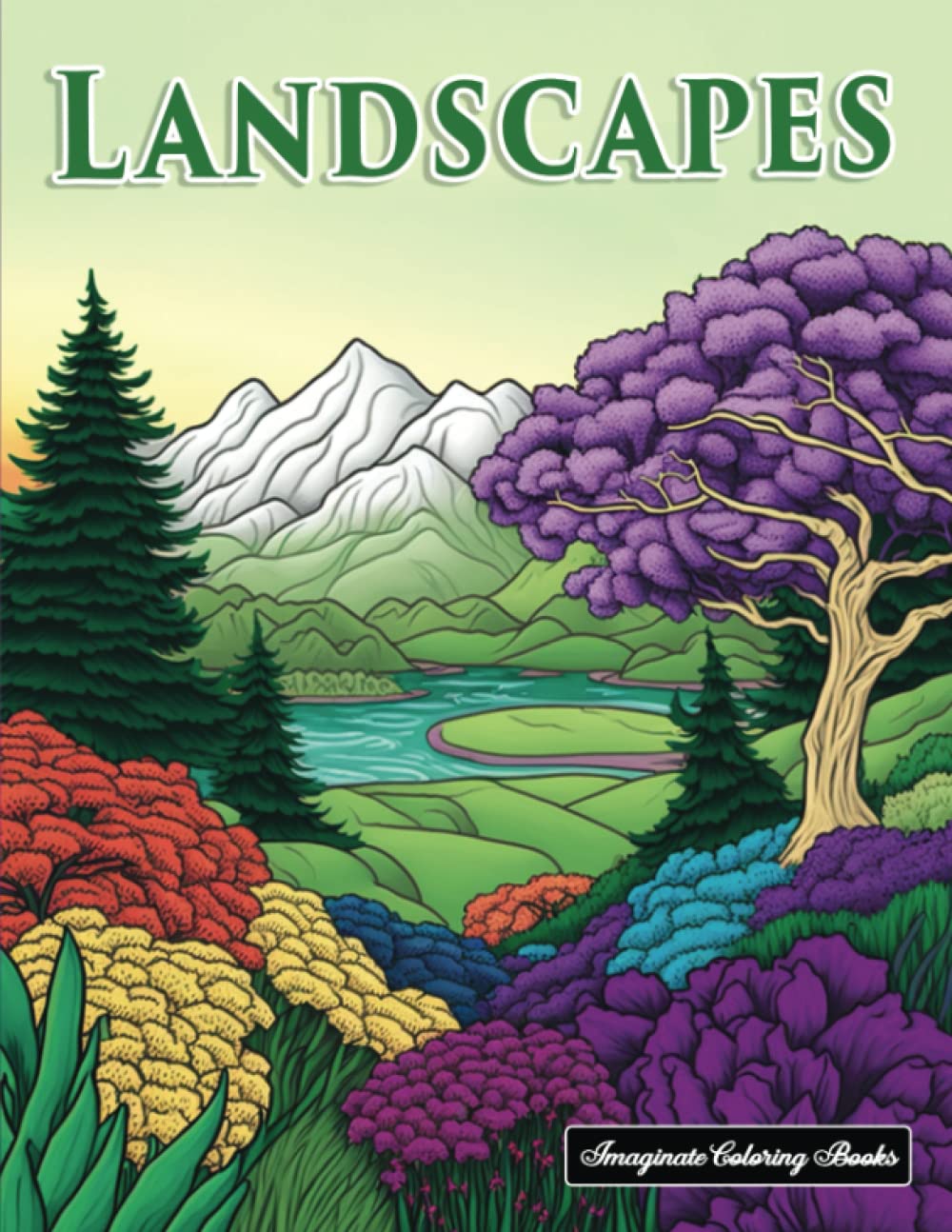 Landscapes Coloring Book: 45 Unique Coloring Pages with Stunning Landscapes and Nature Scenes for Stress Relief and Relaxation