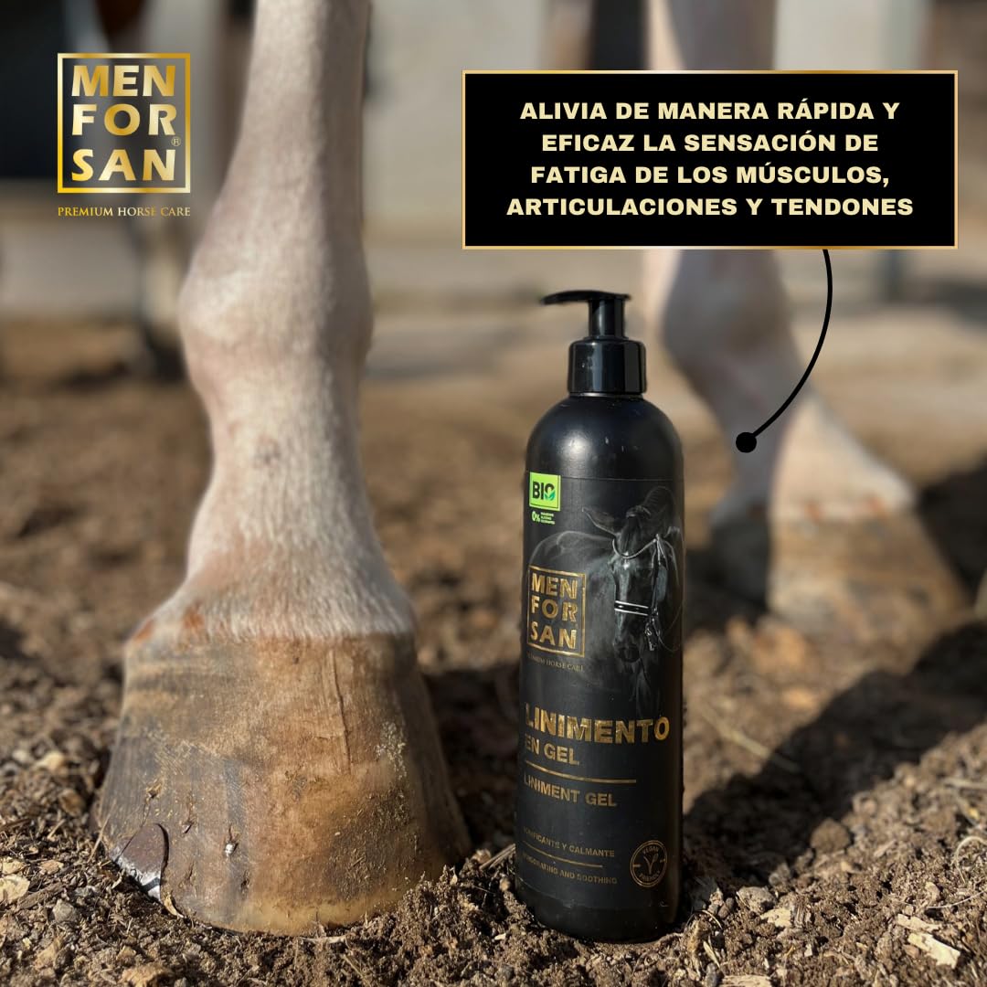 MENFORSAN Gel Liniment pour Chevaux, 500ml | Apaise et stimule Les Muscles | Vegan Friendly, 100% Natural | Premium Horse Care