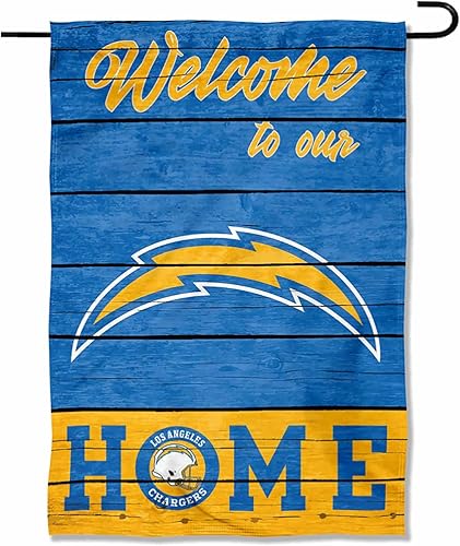 WinCraft Bandera decorativa de doble cara para jardín de Los Angeles Chargers Welcome Home