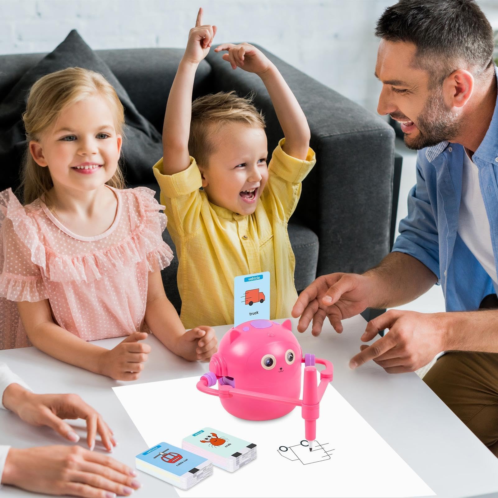 Robot Rysujący Interaktywny Z Głosowym Instruktażem | Edukacyjna Maszyna do Rysowania dla Dzieci Dla Chłopców I Dziewczynek Powyżej 5 Lat Przedszkolaki Do Domu I Zajęć Grupowych