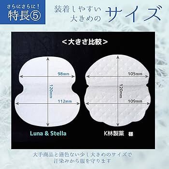 Amazon | Luna & Stella あせわきパッド 汗わきパット 脇汗