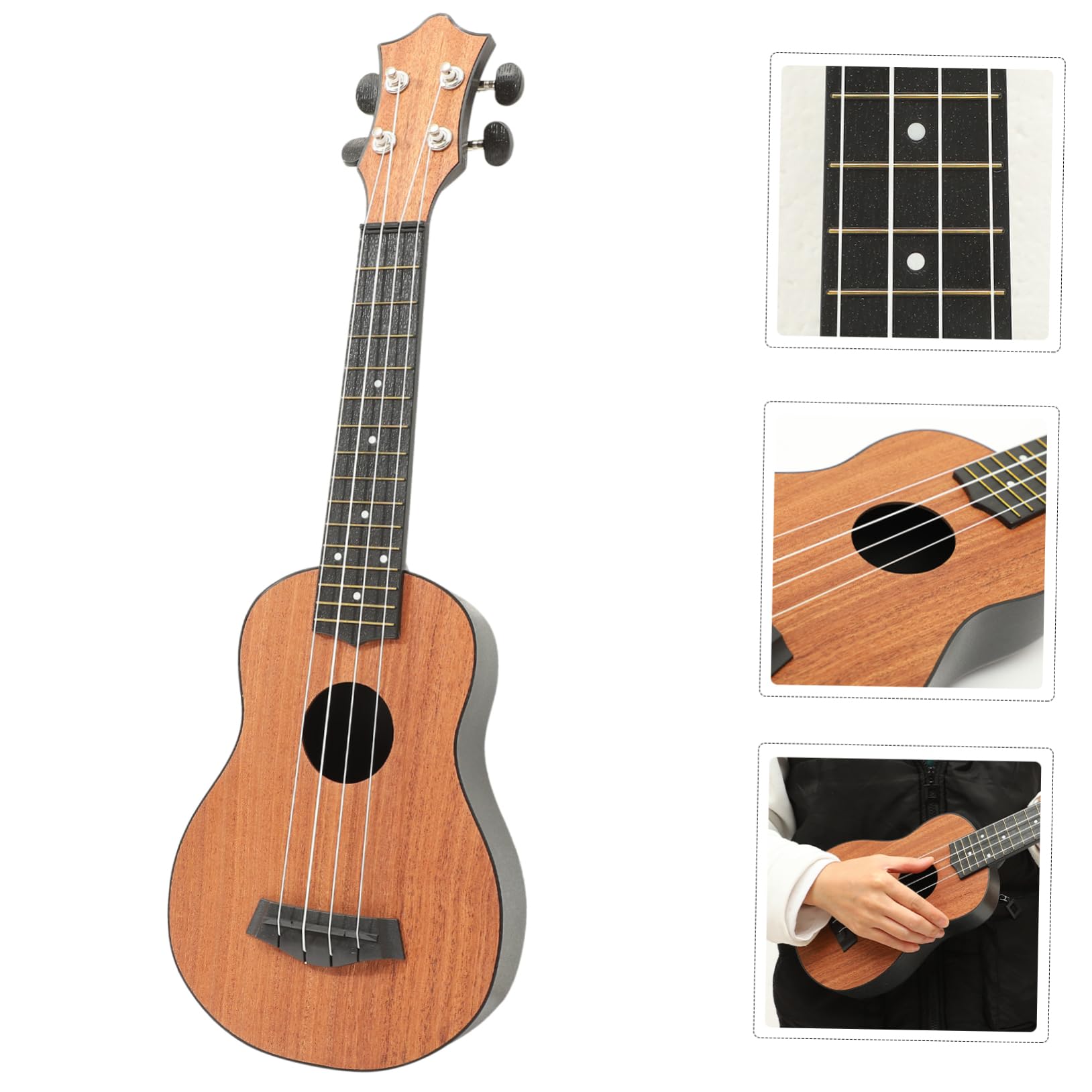 Ukulele Dla Początkujących Czterostrunowy Instrument Muzyczny z Drewna Idealny Dorosłych Trwały i Łatwy Użyciu Doskonały Do Nauki Muzyki