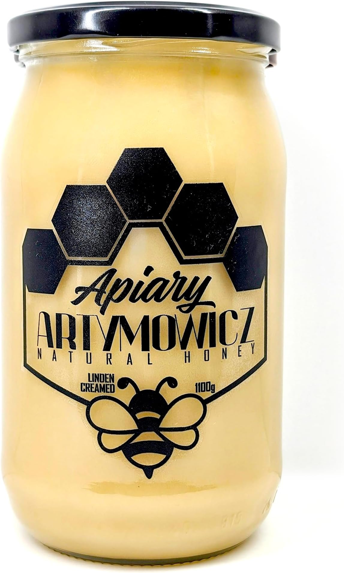 Premium Linden Creamed Honey - Natural Sweetener - 100% Pure Natural & Raw – Fresh Pure Lime Honey - From the hive from our bees - Just bee honey - Premium -1100g