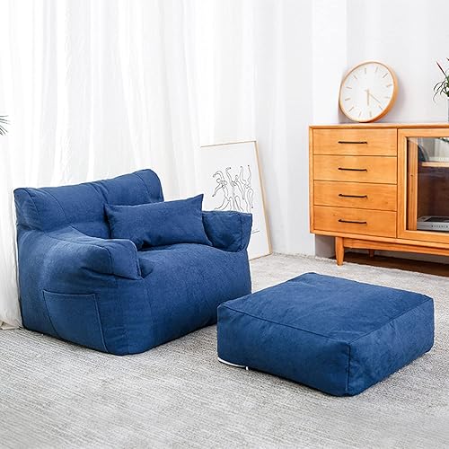 Miniatura 9 de Funda de sofá Lazy Sack (sin relleno) cuadrada con reposabrazos, para muñecos de animales de peluche o espuma para niños, adultos, sofá para